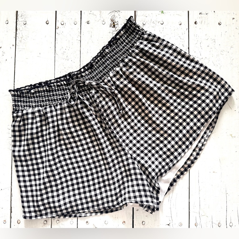 Alison Joy black and white plaid shorts